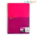 【スーパーSALE価格】コクヨ ツインリングノート B5 カラータグ Bi-COLOR 普通横罫 A罫 7mm 90枚 表紙ポケット付き ピンク CTス-C20...