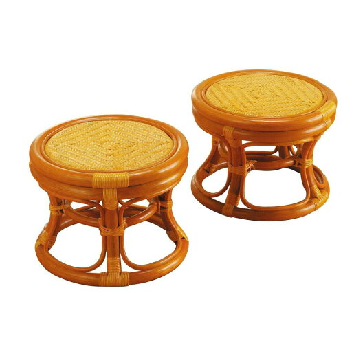 ラタン らくらく籐丸椅子(2個組) ST02N 4562170894941 ラタン らくらく籐丸椅子(2個組) ST02N 4562170894941
