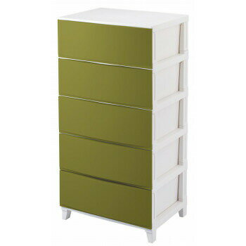 ルームス　シェード　ワイド　5段チェスト　(組立式)　RSD-S545　SKA・サンドカーキ 4990127233039