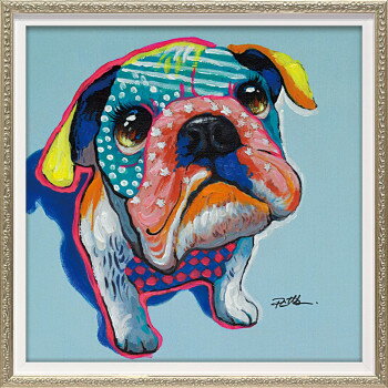 オイル ペイント アート Sサイズ カラー ブル OP-07081