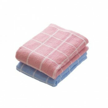 グラフチェックバスタオル 2色組 ZG-6803-2