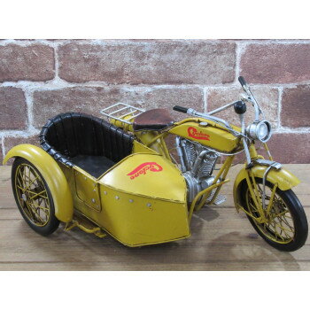 ブリキのおもちゃ(side car yellow) 27527 [2]