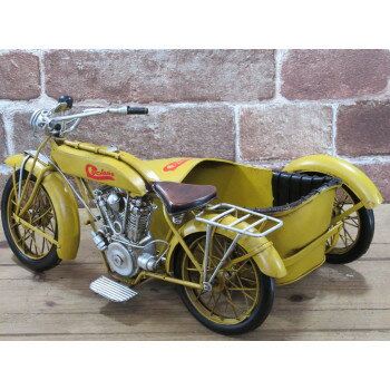 ブリキのおもちゃ(side car yellow) 27527 [3]