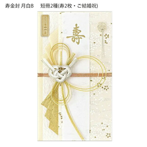 NB エヌビー 寿金封 月白B 5859508 縦185×横105mm 短冊2種類入り 寿2枚・ご結婚祝 説明書入り