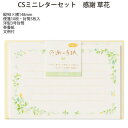 【スーパーSALE価格】エヌビー社 CSミニレターセット 感謝 草花 1252314 縦98×横148mm 洋型3号封筒 便箋10枚 封筒5枚入 おしゃれ かわ...