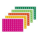コクヨ ナンバーシール ミックス ハードカラー 入り数1~5 5種 300片 L-FCM-1