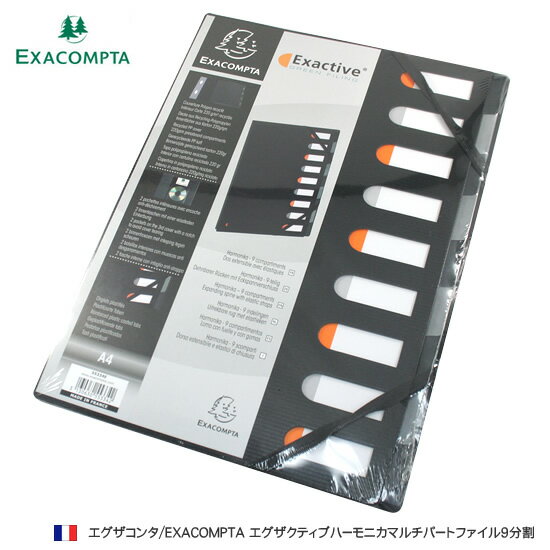 エグザコンタ EXACOMPTA エグザクティブハーモニカマルチパートファイル9分割