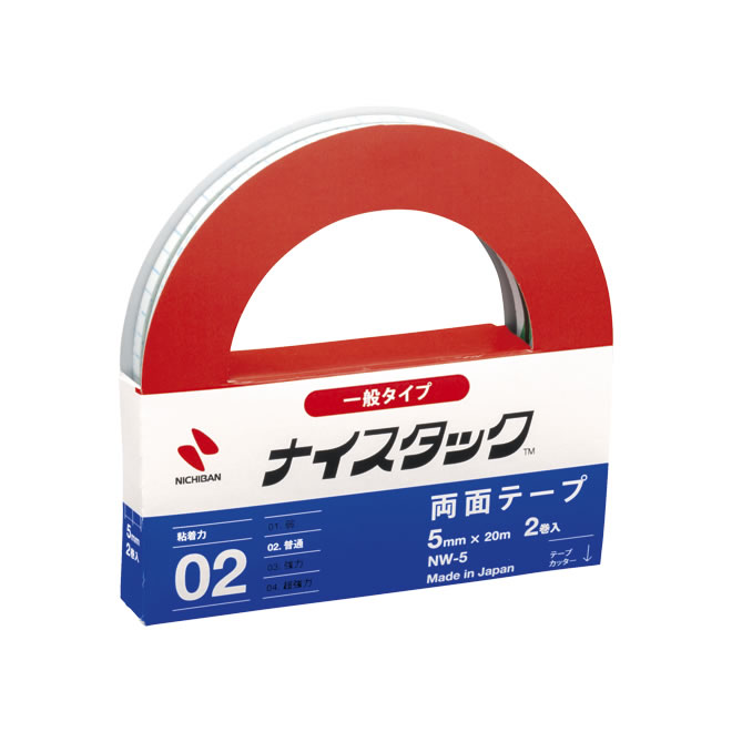 ニチバン 両面テープ ナイスタック NW-5 大巻 5mm×20m 2巻入 NW-5