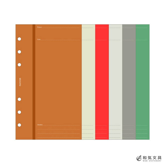 プロッター PLOTTER プロジェクトマネージャー 6色アソート （ バイブルサイズ ） ...