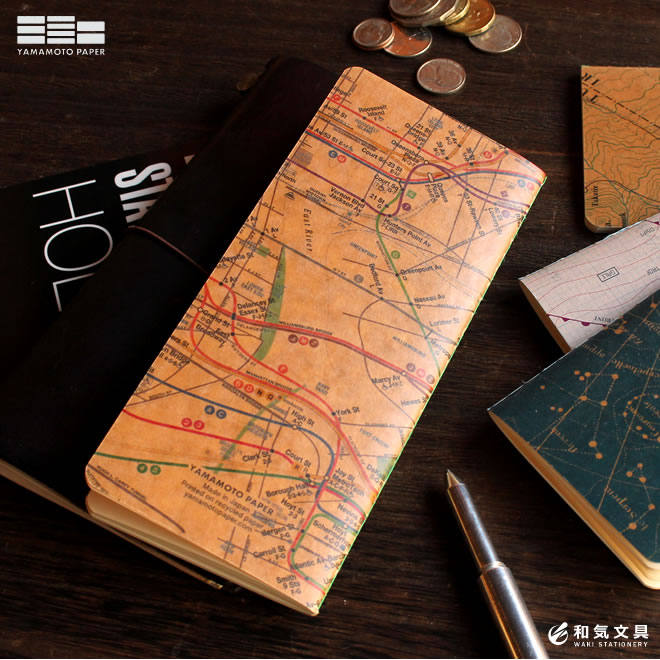 山本紙業 RO-BIKI NOTE ロウ引きノート マップシリーズ 無地 翌日配送対応