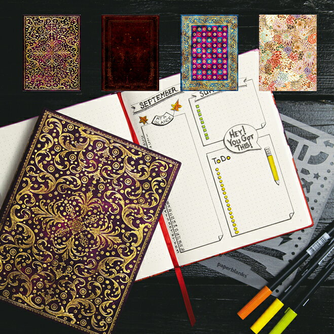 名入れ 無料 ペーパーブランクス paperblanks ドット方眼プランナー DOT GRID PLANNERS ページ番号付き ノートブック