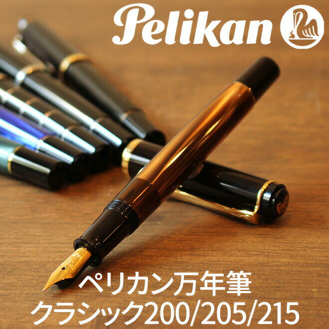 プレゼント 万年筆 名前 【名入れ 無料】 ペリカン Pelikan クラシックM200/M205/M215 万年筆 ピストン吸入式【あす…