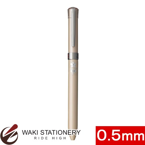 三菱鉛筆 ジェットストリーム JETSTREAM 多機能ペン Fシリーズ(3色ボールペン) 0.5mm シルキーゴールド （インク色：黒・赤・青)