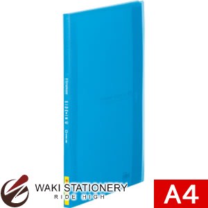 キングジム シンプリーズ クリアーファイル サイドイン(透明) A4タテ型 ポケット数40(小口20枚) 青 187TSPWアオ