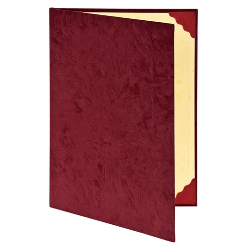 ナカバヤシ 証書ファイル 布クロス(スエード調)貼りタイプ A4判 エンジ FSS-A4-R / 10セット