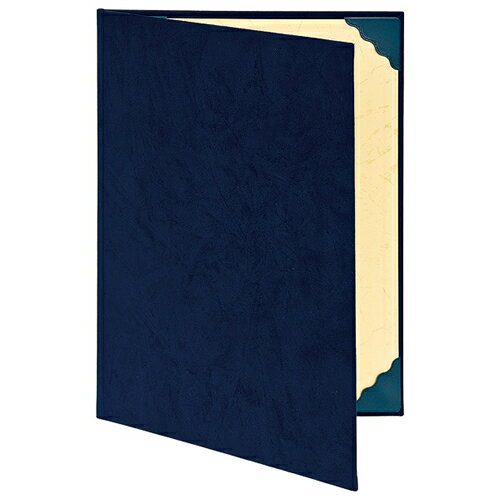 ナカバヤシ 証書ファイル 布クロス(スエード調) A4判 貼りタイプ 紺 FSS-A4-B / 10セット
