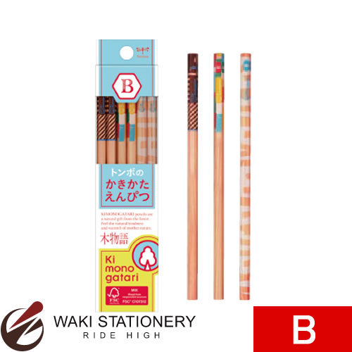 トンボ鉛筆 かきかた鉛筆 F木物語 B 水色 KB-KF01-B