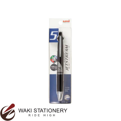 三菱鉛筆 ジェットストリーム 多機能ペン 4&1 1P ボール0.7mm・シャープ0.5mm ブラック （インク色：黒、赤、青、緑)
