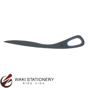 プラス ステンレスペーパーナイフ 本体:ブラック/リング:ブルー SC-170PB 34-780