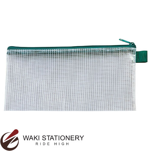 セキセイ アゾン メッシュケース 「エコタイプ」 BANK BOOKサイズ グリーン AZ-138E-30