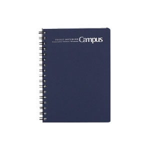 コクヨ キャンパス ポケットノート A6 中横罫 ツインリングとじ 60枚 青 ノ-411B / 10セット