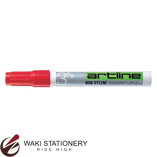 シャチハタ Artline 油性マーカー 丸3 赤 (インク色:赤) K-70 K-70-赤