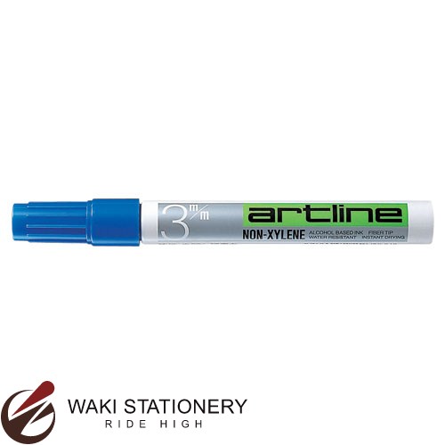 シャチハタ Artline 油性マーカー 丸3 青 (インク色:青) K-70 K-70-青