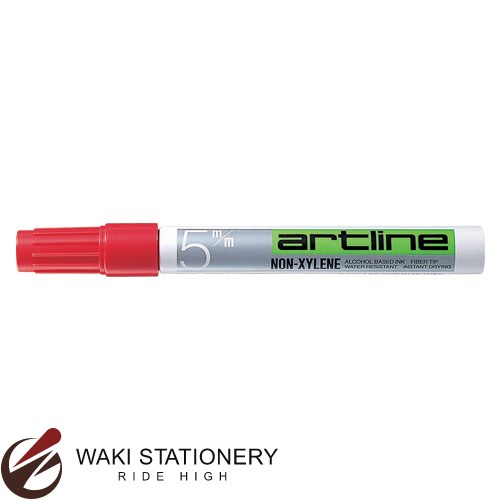 シャチハタ Artline 油性マーカー 角5 赤 (インク色:赤) K-90 K-90-赤