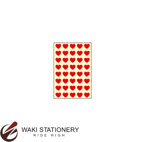 オキナ パリオシール ハートシール 型抜タイプ 200片入 赤 PS811 / 5セット