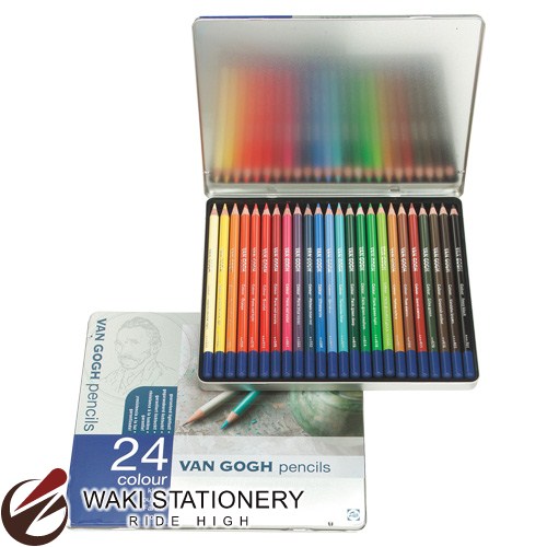サクラクレパス ヴァンゴッホ色鉛筆(メタルケース入り) 24色セット T9773-0024【色鉛筆 24色】
