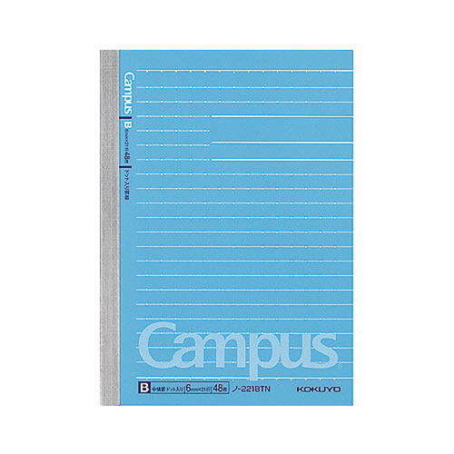 コクヨ キャンパスノート A6 中横罫 48枚(ドット入り) ノ-221BTN / 10セット