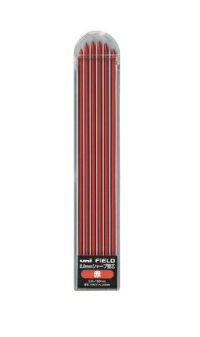 【メール便対応】三菱鉛筆フィールド(建築用)2.0mmシャープ替芯　赤ユニ2.0-3101P