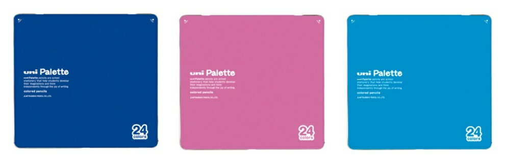 三菱鉛筆色鉛筆880級Palette(ピンク)(ブルー)（ライトブルー）24色
