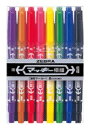【メール便2Pまで対応】ゼブラマッキ−極細 8色セットMCF-8C