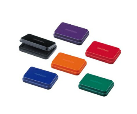 シャチハタスタンプ台油性顔料系小形HGN-1藍/黒/赤/緑/朱/紫