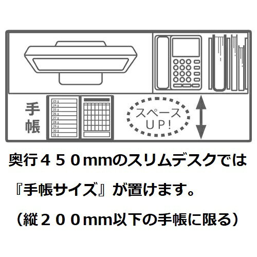 LIHITLAB. 机上台 幅590mm ハイタイプ マットブラック A-7333-124 [3]