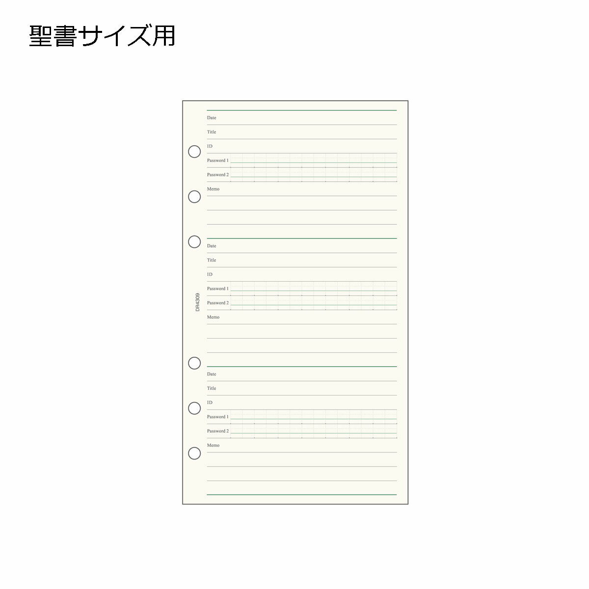 レイメイ藤井 ダ・ヴィンチ リフィル 聖書サイズ ID＆パスワード DR4309
