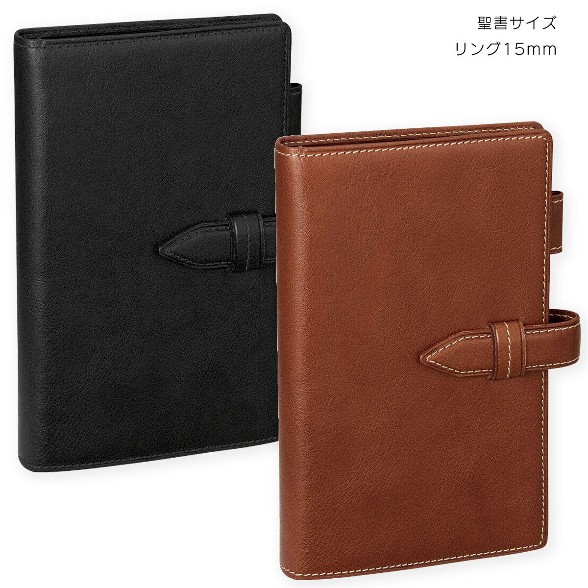 Other - レイメイ藤井　システム手帳　ダ・ヴィンチ　グランデ　オイルレザー　聖書サイズ　リング15mm　DB1408