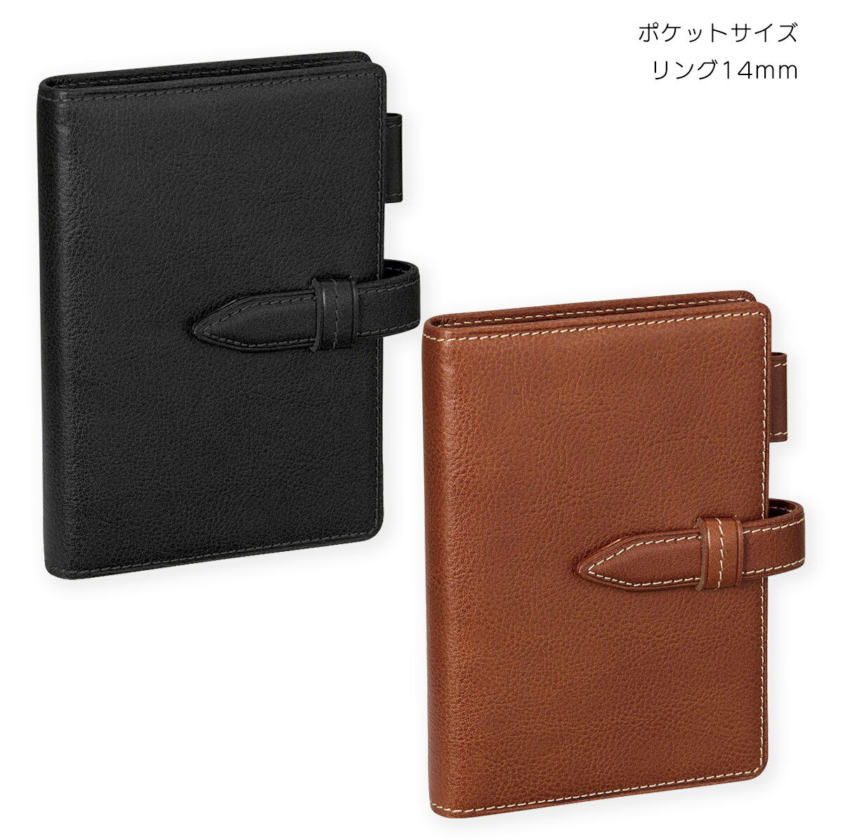 レイメイ藤井　システム手帳　ダ・ヴィンチ　グランデ　オイルレザー　ポケットサイズ　リング14mm　DP1410