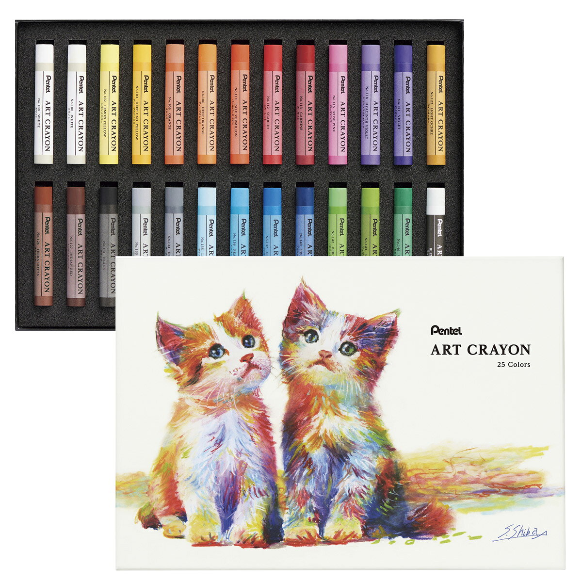 ぺんてる　アートクレヨン＜ART CRAYON＞　25色セット　PTAC-26