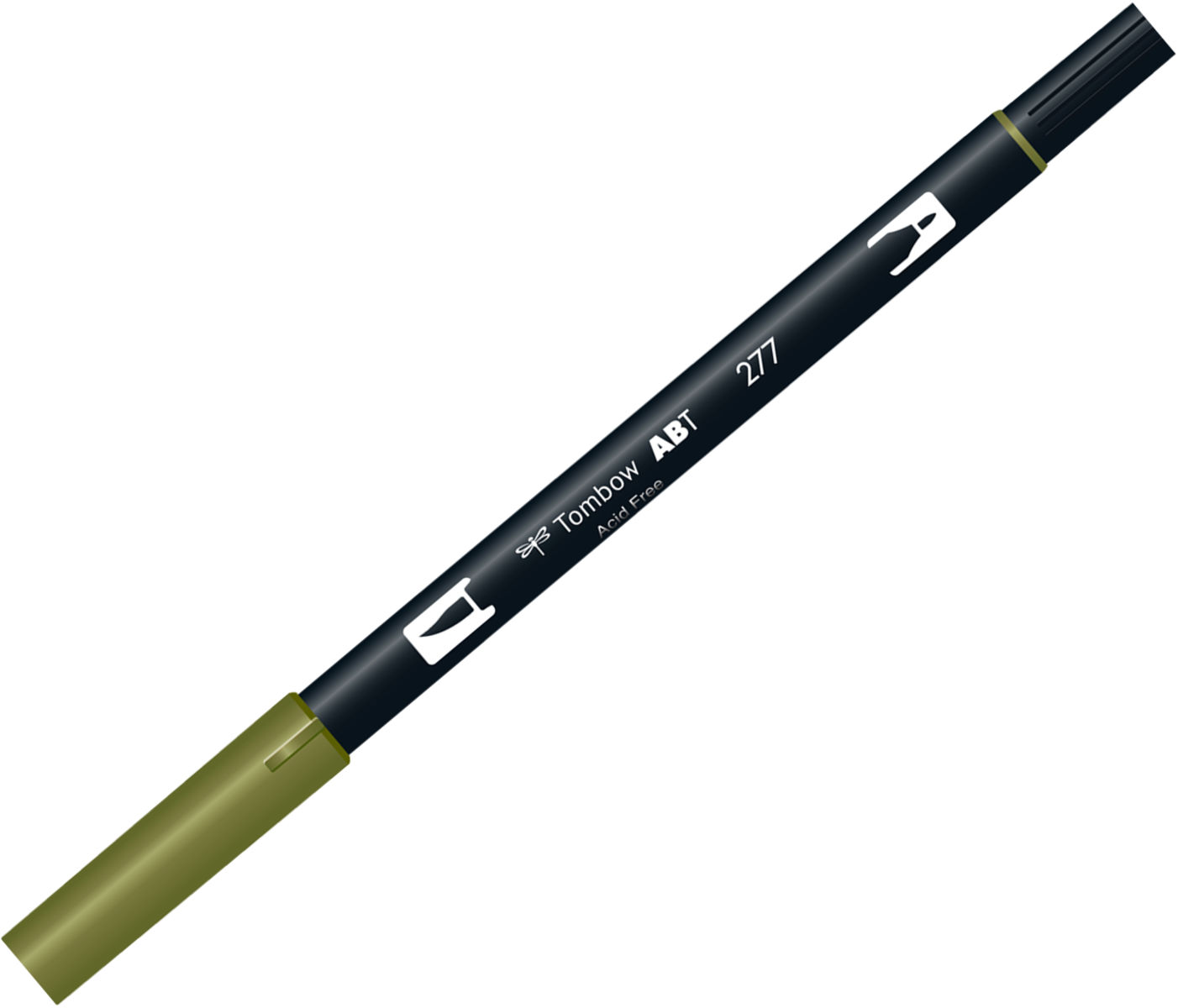 【メ可】トンボ鉛筆　水性マーカー　AB−T＜Dark Green(ダークグリーン)＞　デュアルブラッシュペン　AB-T277の写真