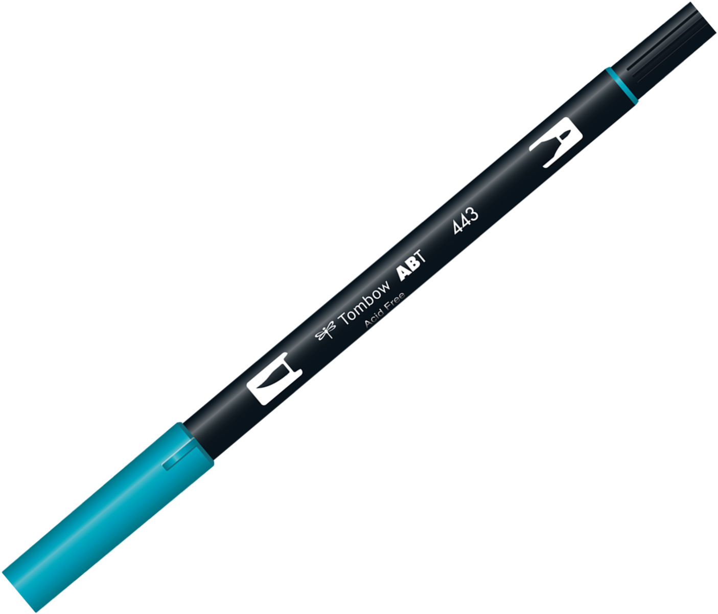トンボ鉛筆　水性マーカー　AB−T＜Turquoise(ターコイズ)＞　デュアルブラッシュペン　AB-T443