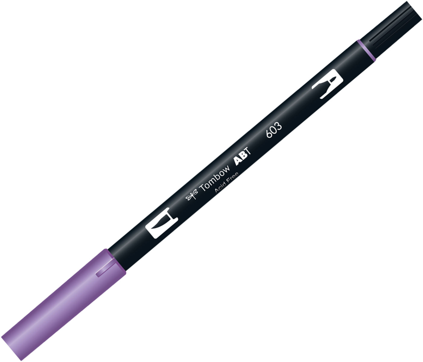 トンボ鉛筆　水性マーカー　AB−T＜Periwinkle(ペリウィンクル)＞　デュアルブラッシュペン　AB-T603