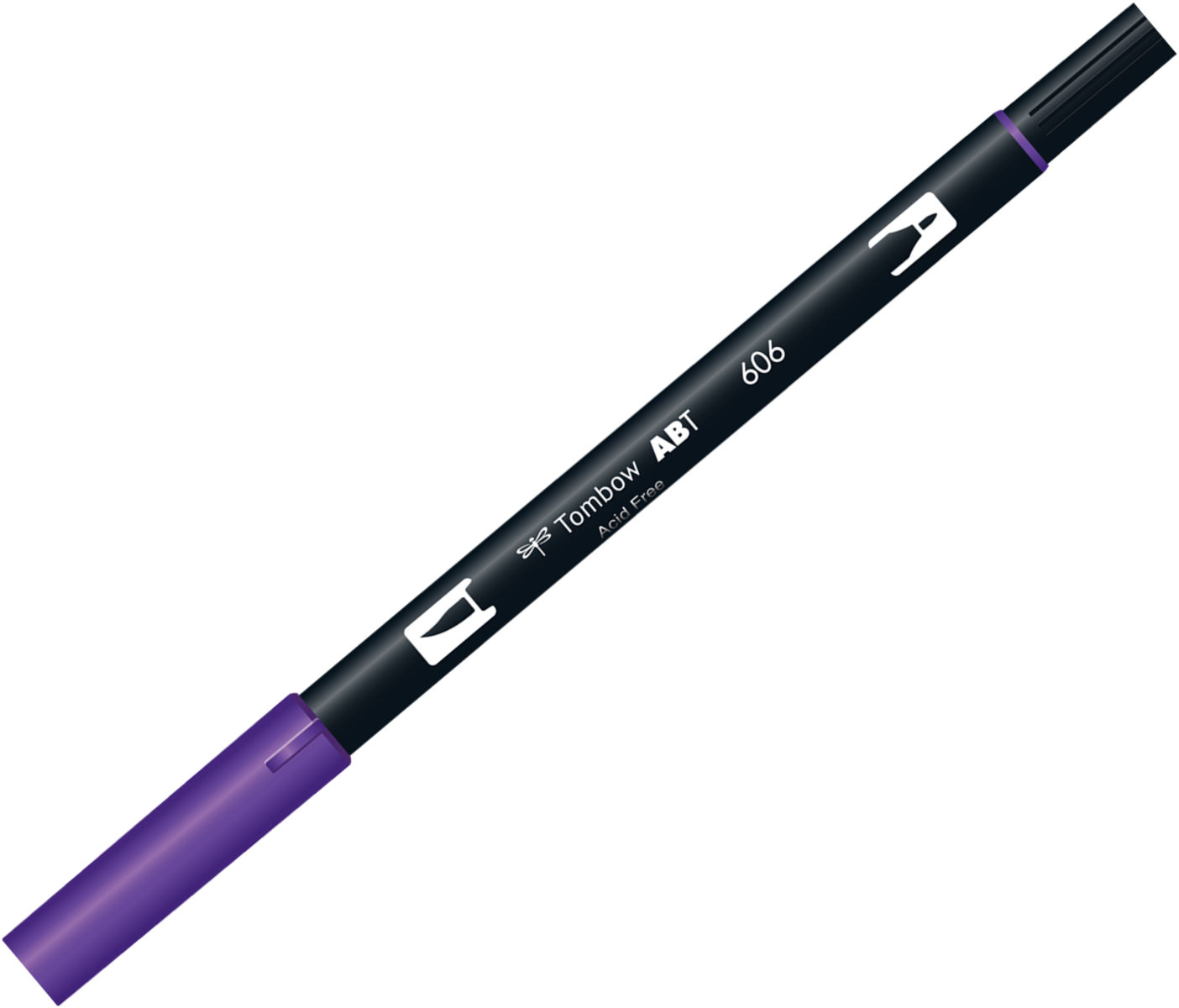 トンボ鉛筆　水性マーカー　AB−T＜Violet(バイオレット)＞　デュアルブラッシュペン　AB-T606