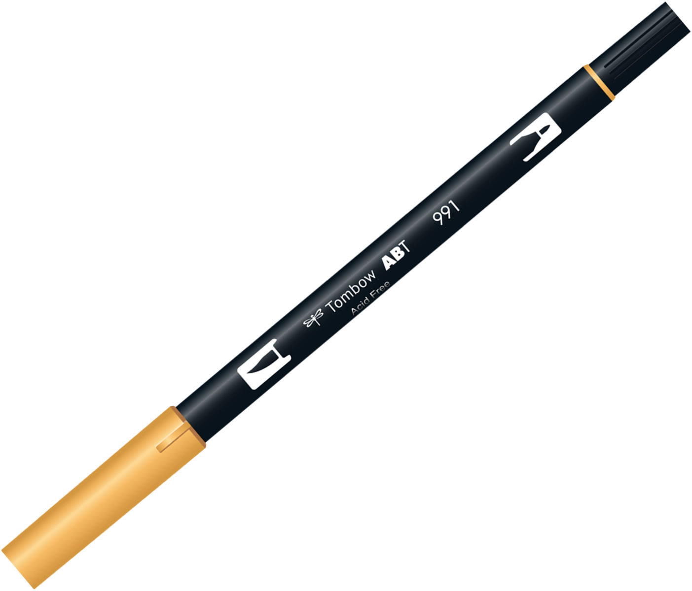 トンボ鉛筆　水性マーカー　AB−T＜Light Ochre(ライトオーカー)＞　デュアルブラッシュペン　AB-T991