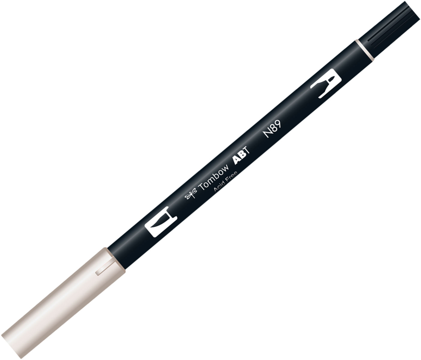トンボ鉛筆　水性マーカー　AB−T＜Warm Gray 1(ウォームグレイ1)＞　デュアルブラッシュペン　AB-TN89