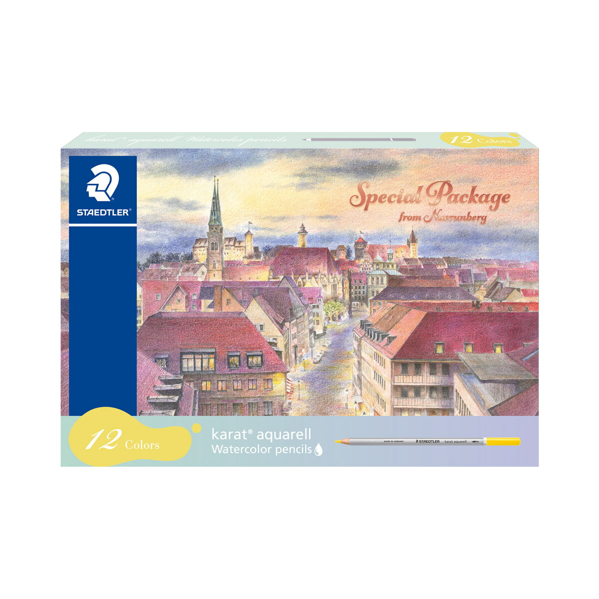 ステッドラー　カラト　アクェレル水彩色鉛筆＜スペシャルパッケージ＞　12色セット　(karat aquarell)　125M12W25