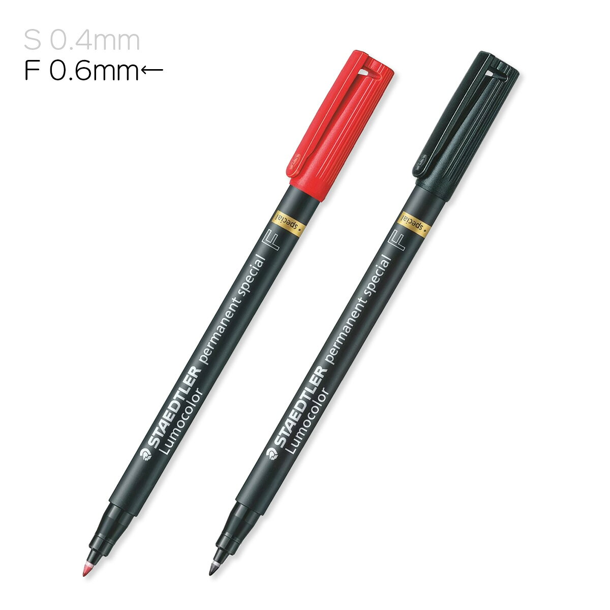 ステッドラー　ルモカラースペシャル　極細書き　F　線幅0.6mm　（10本セット）　319-F