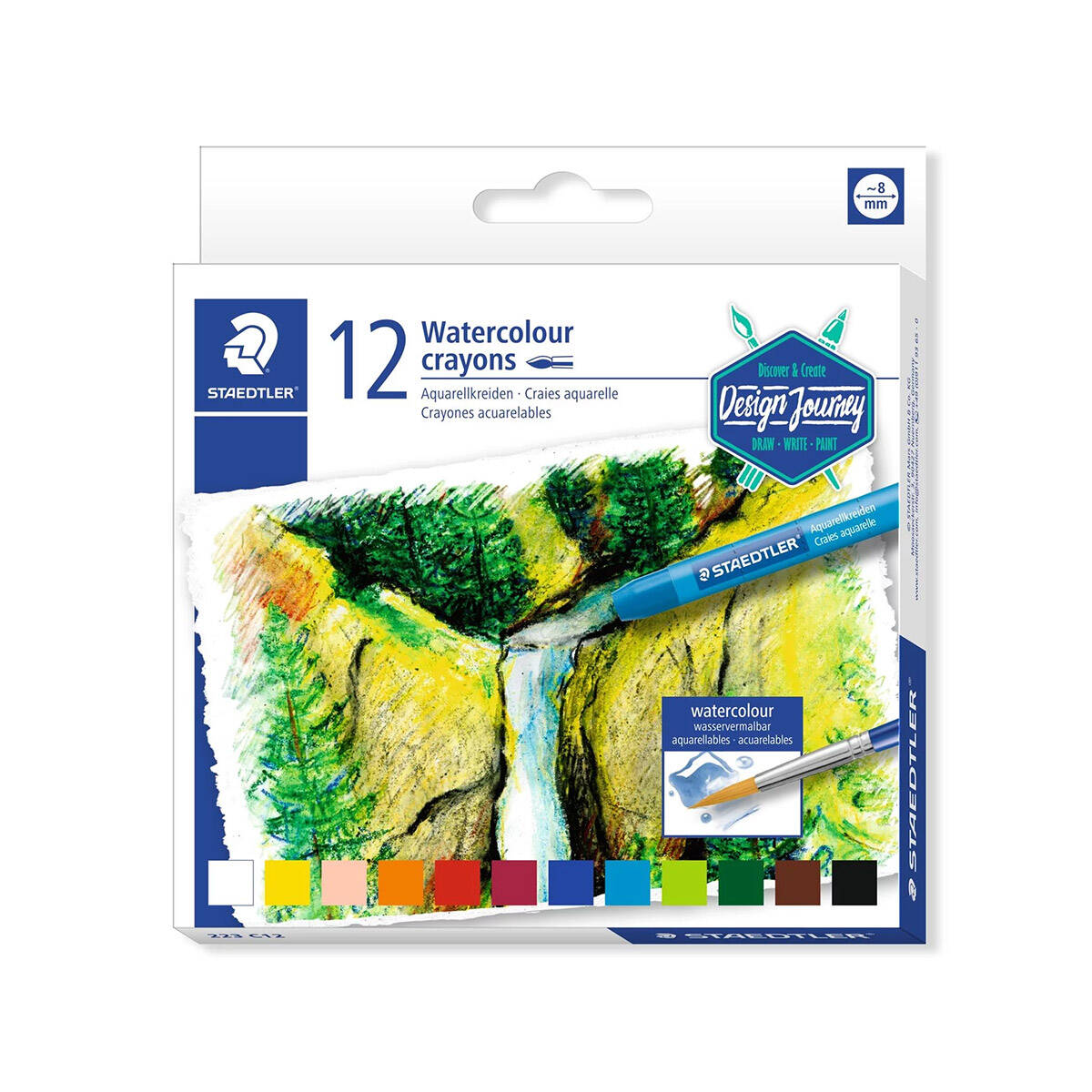ステッドラー 水彩クレヨン 223 12色セット 223-C12