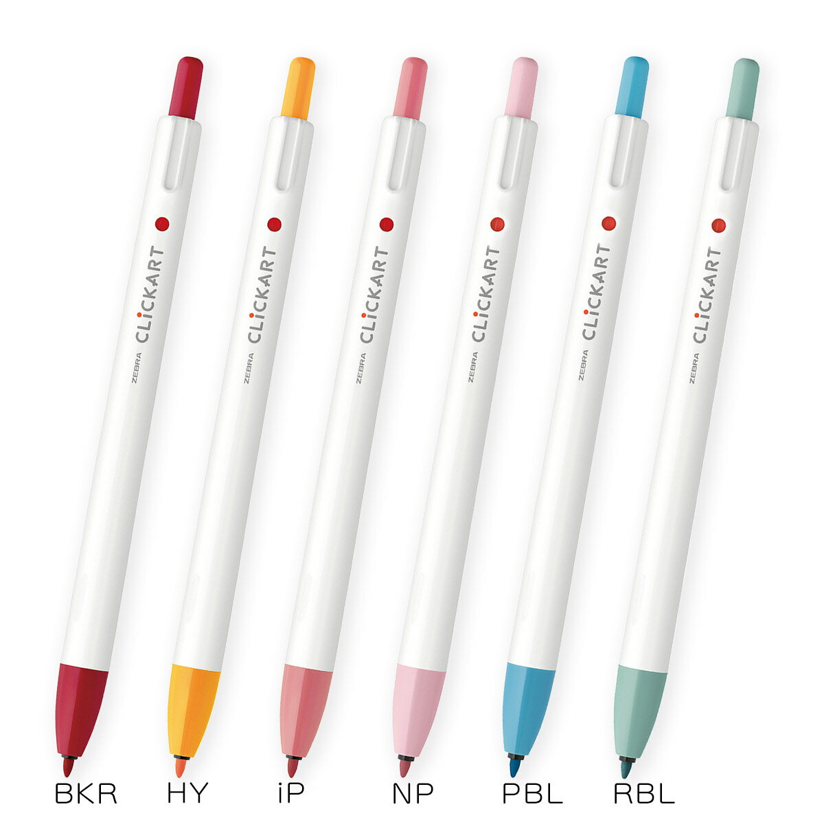 ゼブラ　ノック式水性カラーペン　クリッカート＜CLiCKART＞　どうぶつカラー　単色　限定　WYSS22-DC